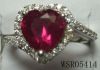 silver ring with semi-...