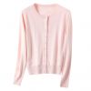 2026 Lady's Woollen Sweater Round-neck button-up fashionable outerwear