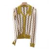2026 Lady's Knitted shirt Wave pattern Elegant temperament