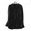 2026 Lady's Knitted shirt Elegant openwork blouse