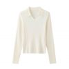 2026 Lady's Knitted shirt Fitted and slimming top