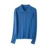 2026 Lady's Sweater Knit Zip-up Cardigan Lapel collar