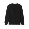 2026 Men's  Woollen Sweater V-neck Solid Color Button-up Cardigan