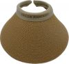 2025 High-quality  Wide-brimmed sun protection visor straw hat Unisex BSCI RWS