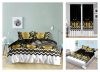 OEM Microfiber 6 Pieces Bed Skirt Set with Matching Curtain Beding Set