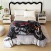 High-definition Digital Print Throw Blanket Customized Motorcycle Pattern