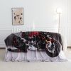 High-definition Digital Print Throw Blanket Customized Motorcycle Pattern