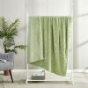 Wholesale Fluffy Jacquard Flannel Blanket Solid Cozy Soft Flannel Fleece Throw Blanket for All Season