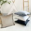 Hot Sale Velvet Soft Fashion Modern Decorative Square Throw Pillow Cover with Ruffle Cushion Case for Sofa Bedroom