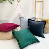 Hot Sale Velvet Soft Fashion Modern Decorative Square Throw Pillow Cover with Ruffle Cushion Case for Sofa Bedroom