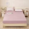 Cheap 100% polyester solid color single fitted sheet with elastic around