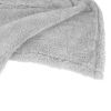 Light Grey Sherpa Throw Blanket for Couch Sofa, Fluffy Warm Plush Blanket for Bed, Cozy Super Soft Lightweight Throw, Fuzzy Decorative Blanket