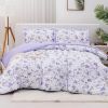 Factory Custom Wholesale Cheap 3pcs Polyester baby bedding set Purple Printed Duvet Bedding Set