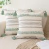 Throw Pillow Covers ,Tufted Embroidered, Decorative Pillow Covers for Living Room Farmhouse Sofa Bed