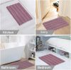 Chenille Bathroom Rugs Set Non-Slip Bath Mats for Bathroom Super Absorbent Shaggy Rugs for Tub Shower Toilet Bath Rug Plus U