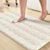 Chenille Bathroom Rugs Set Non-Slip Bath Mats for Bathroom Super Absorbent Shaggy Rugs for Tub Shower Toilet Bath Rug Plus U
