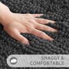 Chenille Bathroom Rugs Set Non-Slip Bath Mats for Bathroom Super Absorbent Shaggy Rugs for Tub Shower Toilet Bath Rug Plus U