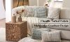  Boho Chenille Tufted Pillow Cover Decorative Square Throw Pillow Cover Neutral Pillowcase for Couch Bedroom Living Room