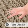 Bathroom Rug Mat  Extra Soft Non Slip Absorbent Water Bath Rug Toilet Rugs U Shaped Washable