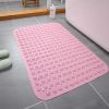 Non-Slip Bathtub Mat with Drain Holes and Suction Cups- Feet Massage and Wet Floor Protection - Shower Mat for Bathroom,Shower Stall and Tub