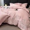 Embroidery Cotton Bedding Sets with Zipper Closure Custom Luxury Duvet Cover Queen Size pure cotton bed sheet and duvet cover