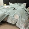 Embroidery Cotton Bedding Sets with Zipper Closure Custom Luxury Duvet Cover Queen Size pure cotton bed sheet and duvet cover