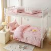 100% cotton Cozy Soft Cartoon Print Cute Comforter Set dormitory bedding set for students 6pcs upper and lower bunks Bedding