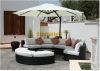 Weave rattan round sofa sectionals