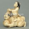 Mammoth Ivory Carved Figurine Netsuke, Various size.