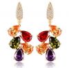 Women Jewelry My Love Multicolor Zircon stones earring Cluster Drop Earrings Stud earrings