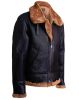 customs bomber jackets Aviator Mens Bomber Pilot Flying Fur Collar Sheepskin Leather Jacket