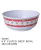 Durable big capacity eco friendly functional melamine blue rice bowl Colored different size flat bottom melamine bowl