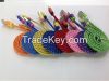 Colorful Braided cable for Android smart phone and iphone