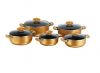 10pcs  glod saucepot set