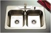 Stainless Steel Kitchen Sinks Topmount Double Bowl