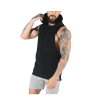 customise men warm gym fitness sleeveless hoodie pullover fleece french terry cotton velour/velvet