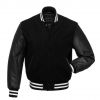 custom embroidery patches wool leather sleeve var sity long college Letterman jacket button up jacket size women youth ladies