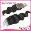 top quality 100% unprocessed virgin human hair 10" swiss lace closure body wave