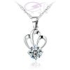 silver pendants, Imperial crown shape fashion jewelry, silver plated platinum