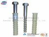 Railway Plastic Screw Dowel for Sleeper , Plastic HDPE socket for Concrete Sleeper