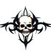 Tribal Skull Temporary...