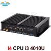 Partaker I4 Industrial Mini PC with 6 COM 2 HDMI 2 Lan Black Color Intel i3 4005u 4010u i5 4200u i7 4510u Processor