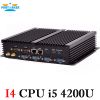 Partaker I4 Industrial Mini PC with 6 COM 2 HDMI 2 Lan Black Color Intel i3 4005u 4010u i5 4200u i7 4510u Processor