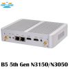 Partaker B5 Fanless Desktop Computer Mini Pc N3150 N3050 with Dual Lan Dual HDMI Free WiFi Barebone Max 8G RAM 512G SSD 1TB HDD