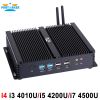 Partaker I4 Industrial Mini PC with 6 COM 2 HDMI 2 Lan Black Color Intel i3 4005u 4010u i5 4200u i7 4510u Processor