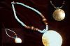 Blue bead necklace wit...