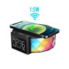 3 in 1 Desktop Digital Alarm Clock with Wireless Charger &amp; RGB Night Light