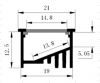 led aluminum strip/profile ( FTD-16 )