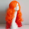 2013 new design"Premium synthetic hair with orange color mix rosy long and wave wig