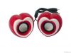 2012 Newest Heart shaped usb speaker with good sound